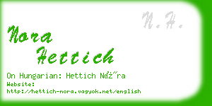 nora hettich business card